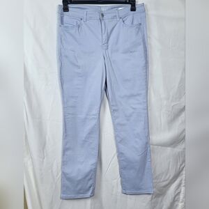 Style‎ & Co Womens Powder Blue Straight Leg Classic 5 Pocket Styling Jeans Sz 16